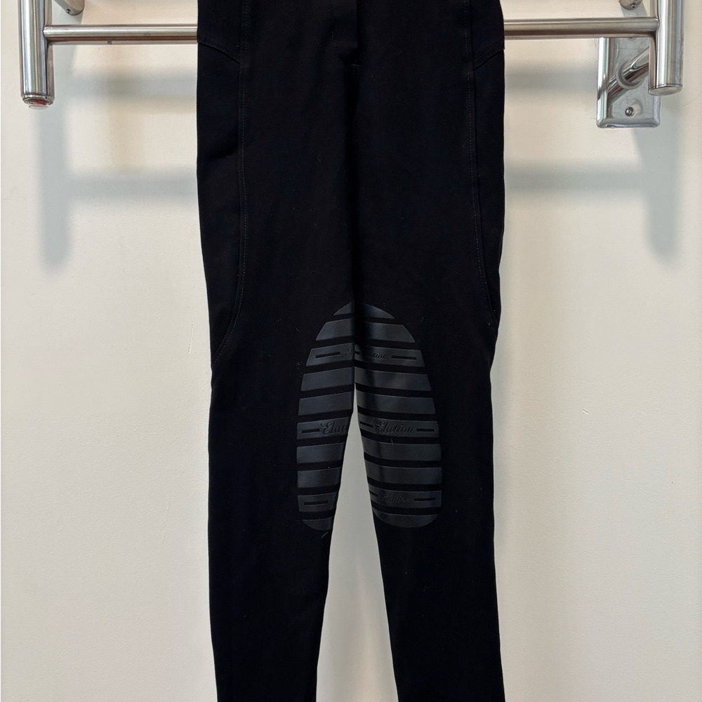 Elation Black Pants for horse back riders. Equestrian breeches.